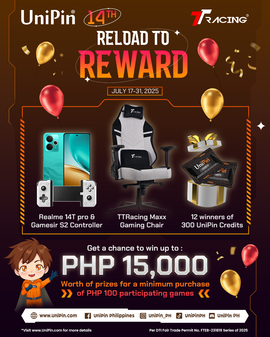 UniPin - Ang 100 pesos mo gawin nating gaming chair from TTRacing ...