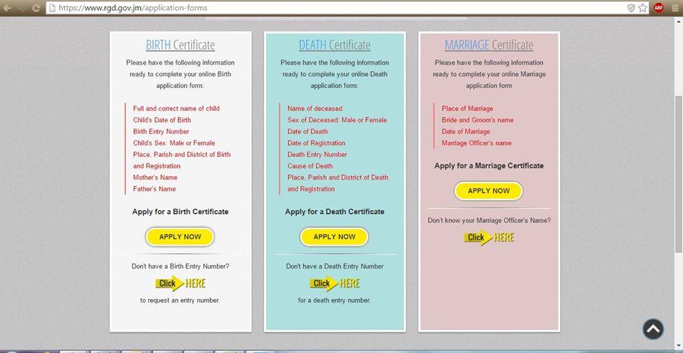 RGD Jamaica - Did you make an application online, but do not wish to ...