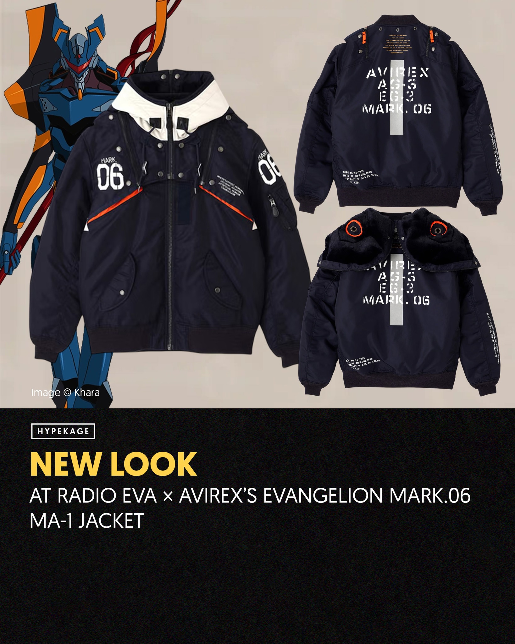 Mark.06 just got its own flight jacket. RADIO EVA and AVIREX