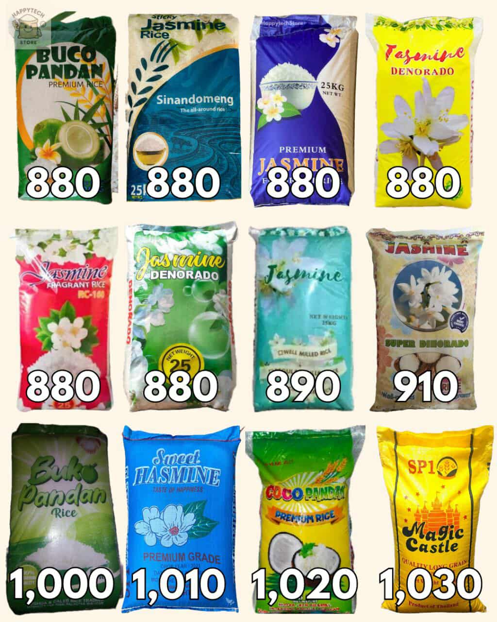 Happytech - UPDATED AS OF MAY 03, 2025 12 RICE VARIETIES & PRICELIST ...
