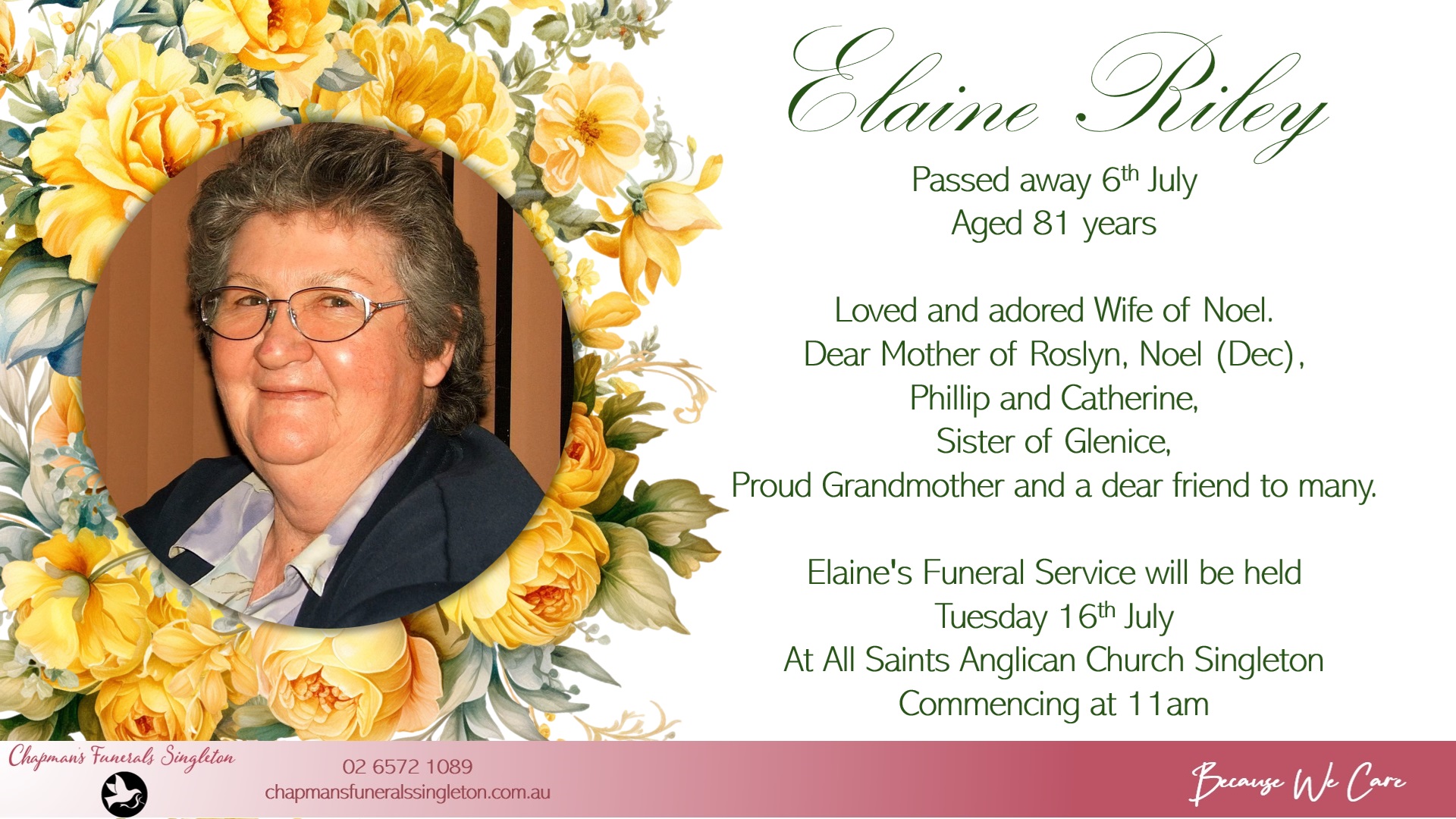 Chapman's - In Loving Memory of Elaine Riley | Facebook