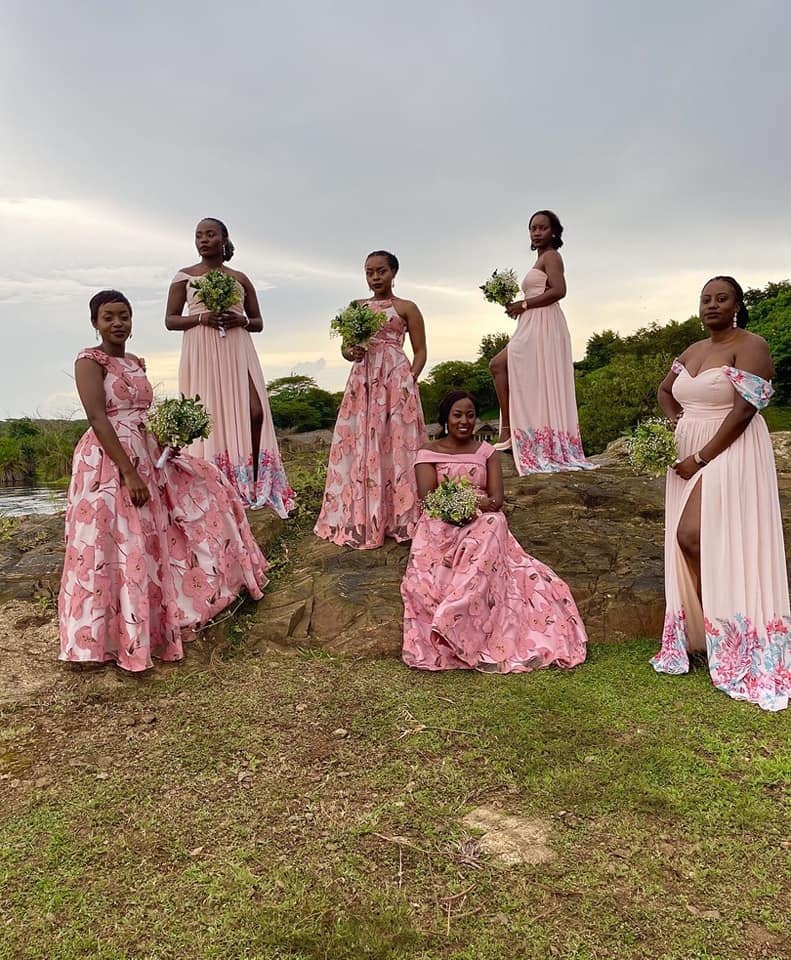 Bridesmaids in Zimbabwe 🇿🇼 Flower girls too. Our bride trusted us with her bridesmaids and flower girls outfit. Everyone loved their dress