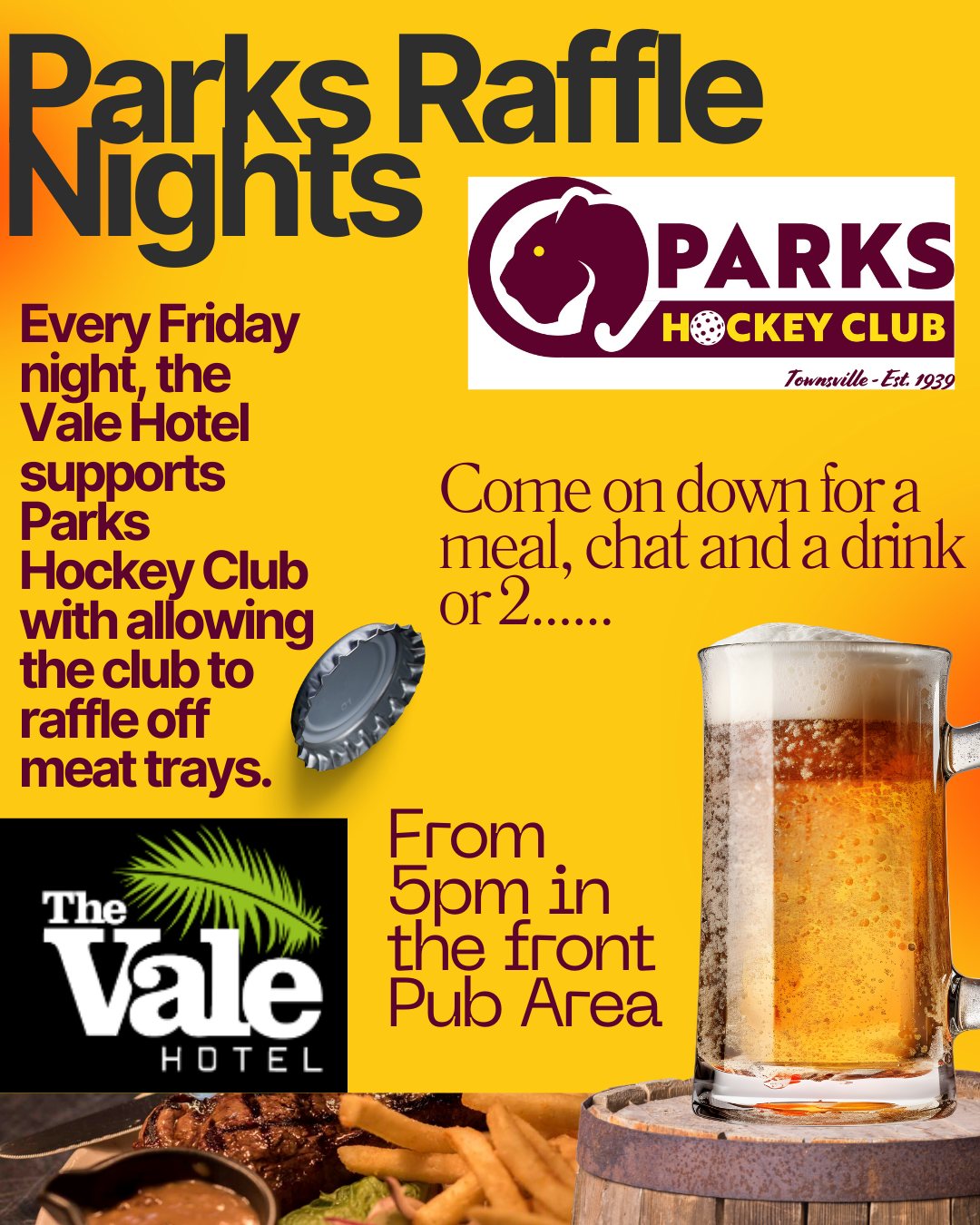 Parks - 🍻🏑Raffles at The Vale🏑🍻 It's that time of the week, Friday arvo ...