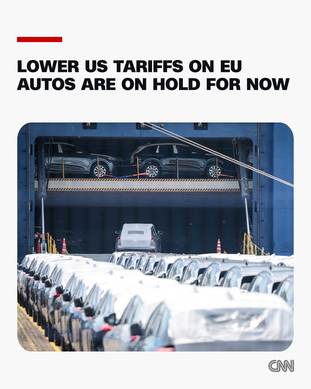 CNN - The lower US tariffs on cars imported from the EU... | Facebook