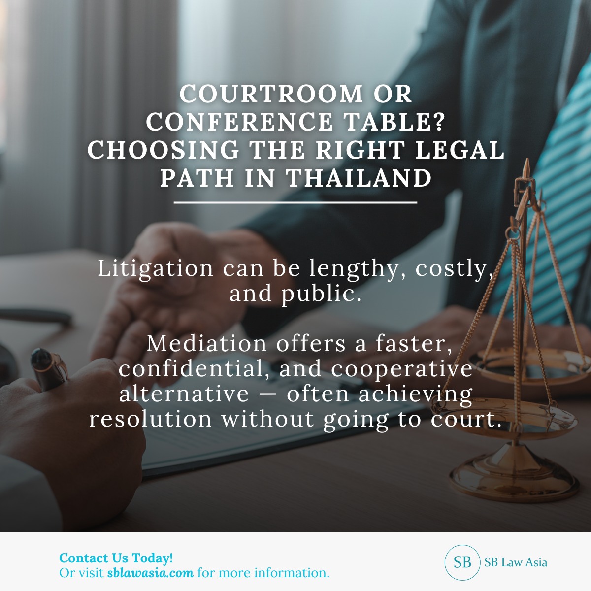 SB - ⚖️ Courtroom or Conference Table? Choosing the Right Legal Path in ...