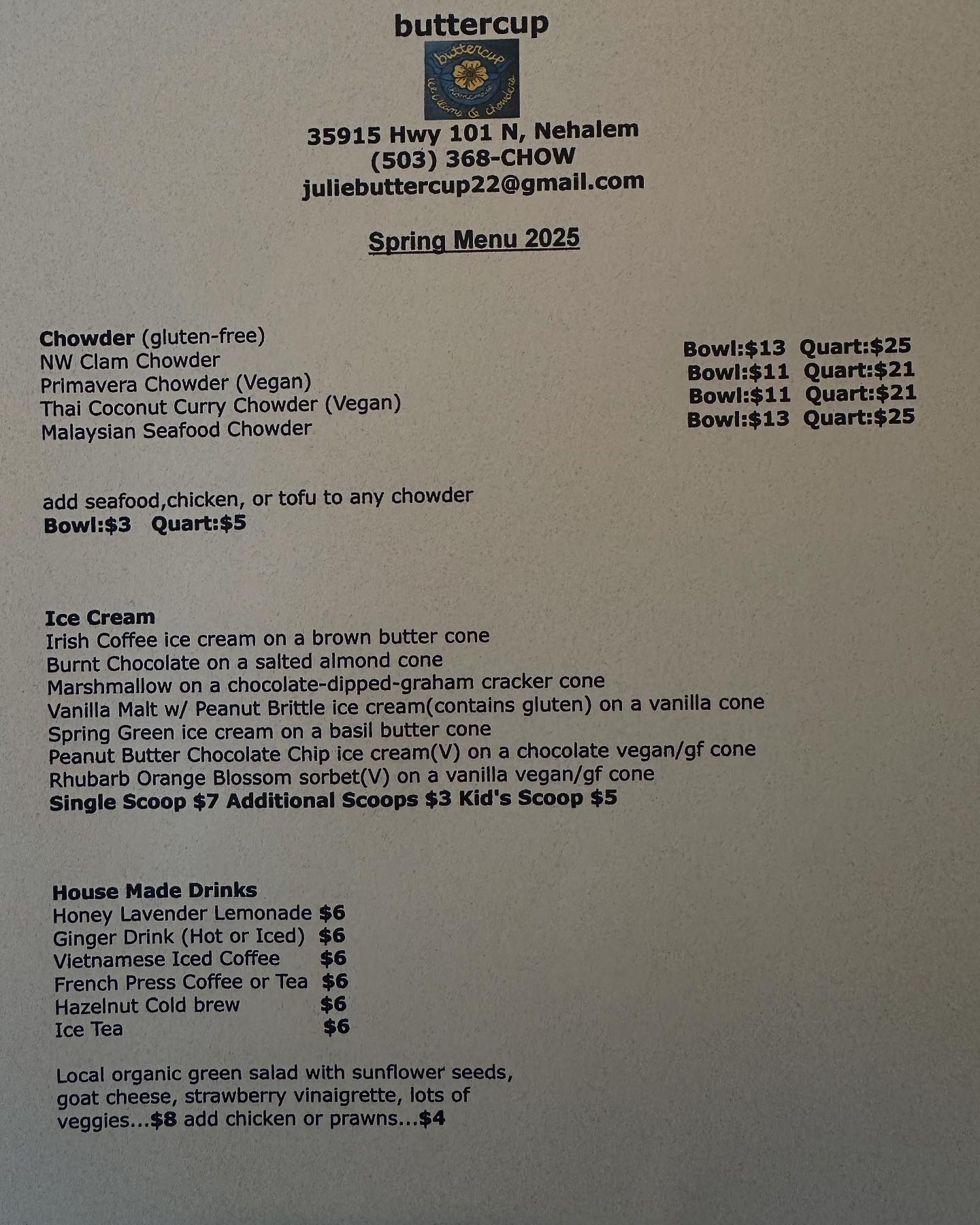 buttercup - SPRING MENU!!! Super excited about this one, more pics to ...