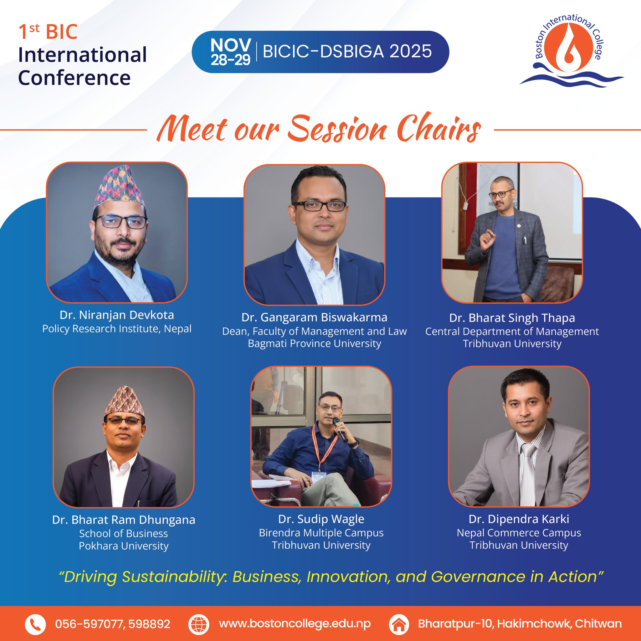 Boston - Introducing Our Esteemed Session Chairs! We are thrilled to ...