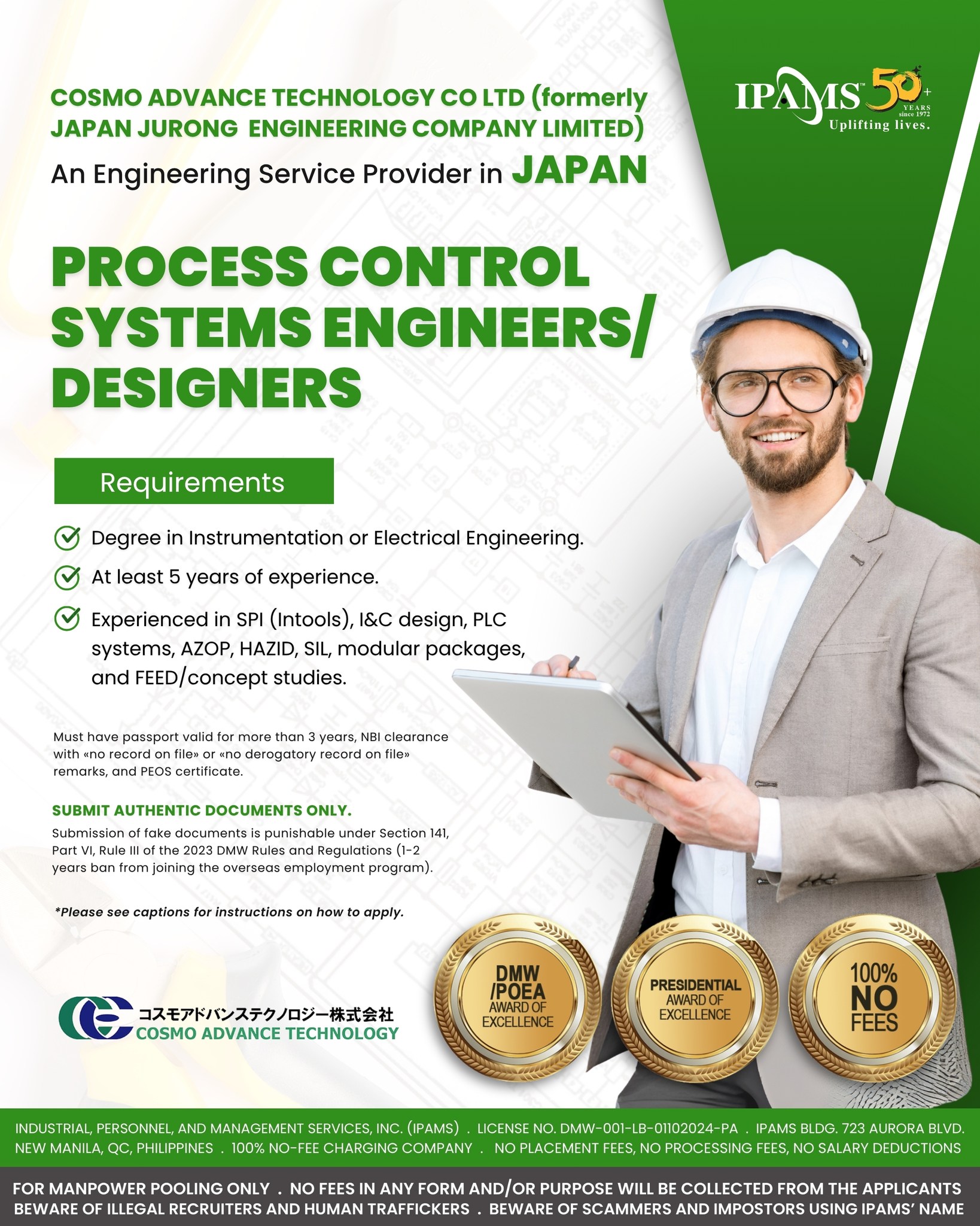 🌏 JAPAN IS CALLING — PROCESS CONTROL SYSTEMS ENGINEERS/DESIGNERS WANTED ...