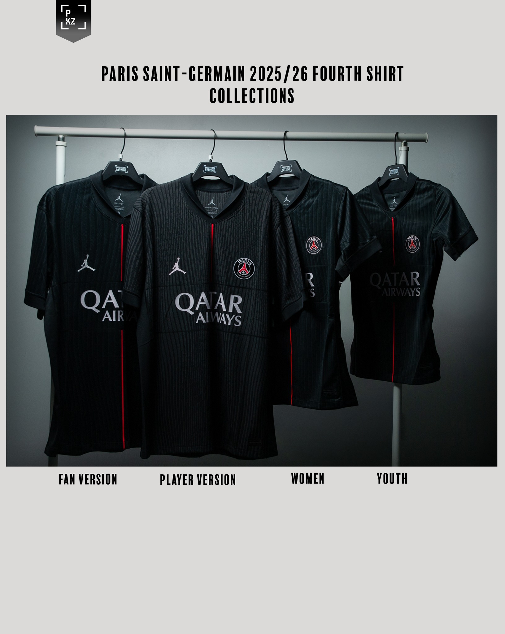 🖤 PSG 2025/26 FOURTH KIT All Black. All Attitude. Paris Saint