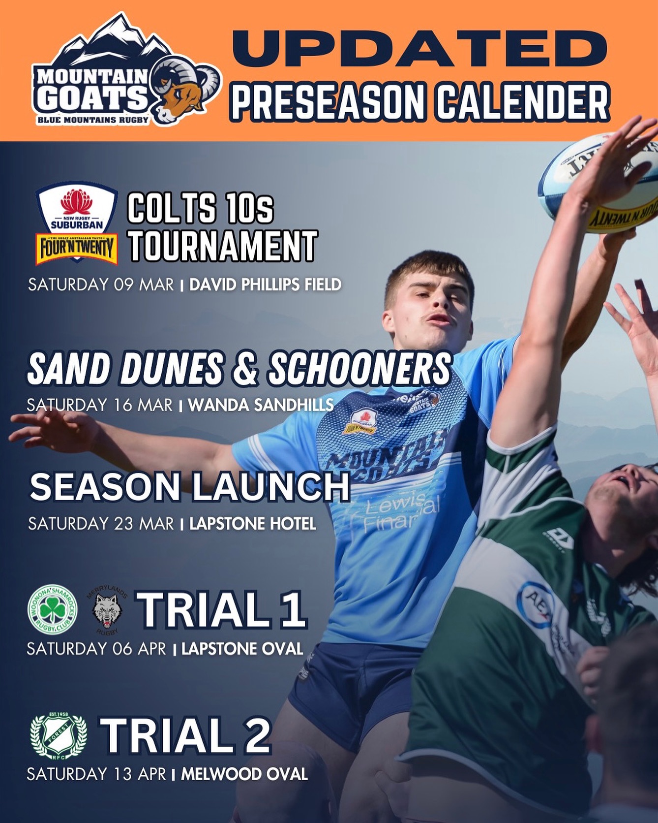 Here’s our updated preseason... - Blue Mountains Rugby