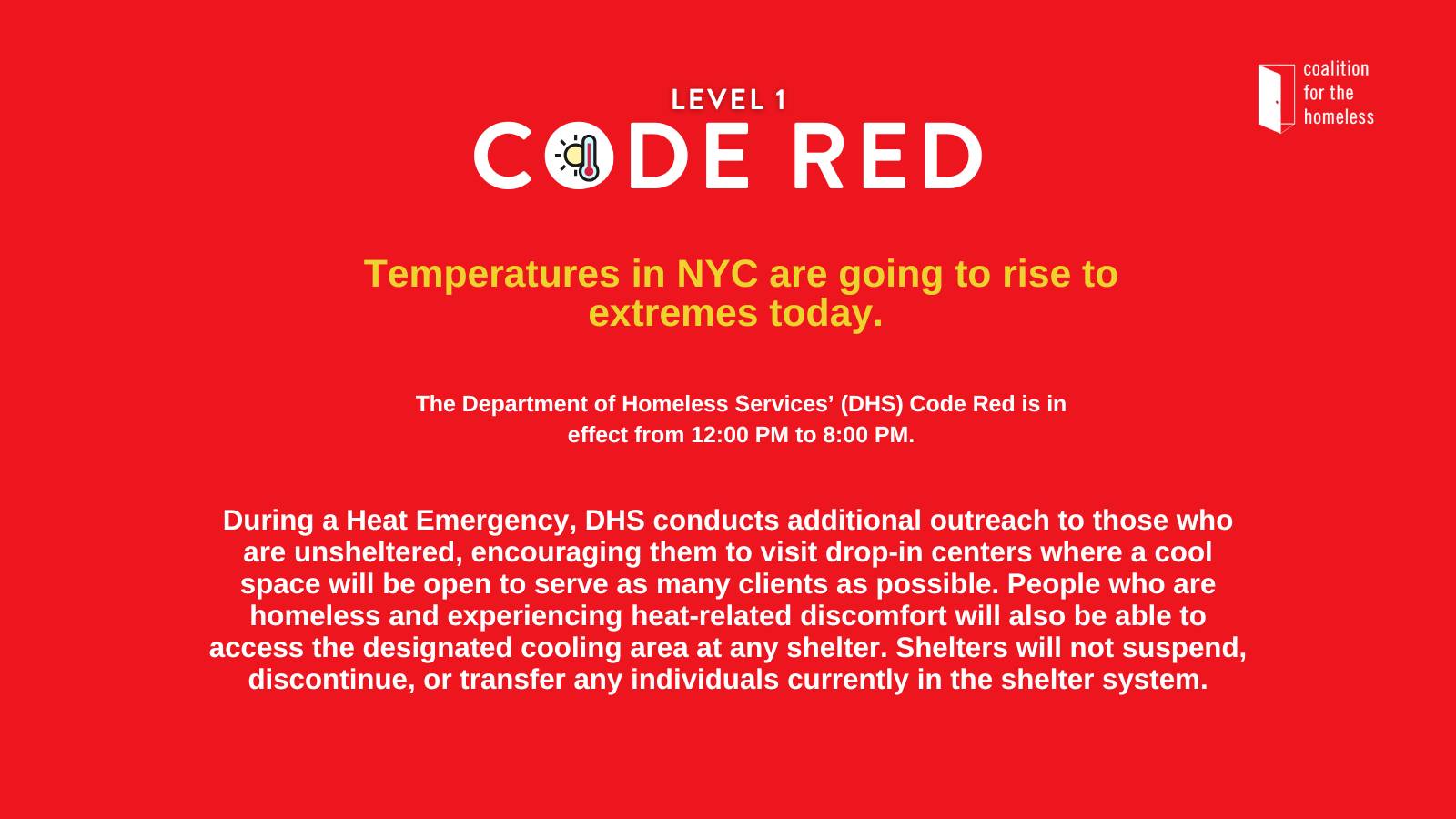 Coalition for the Homeless, Inc. | New York NY