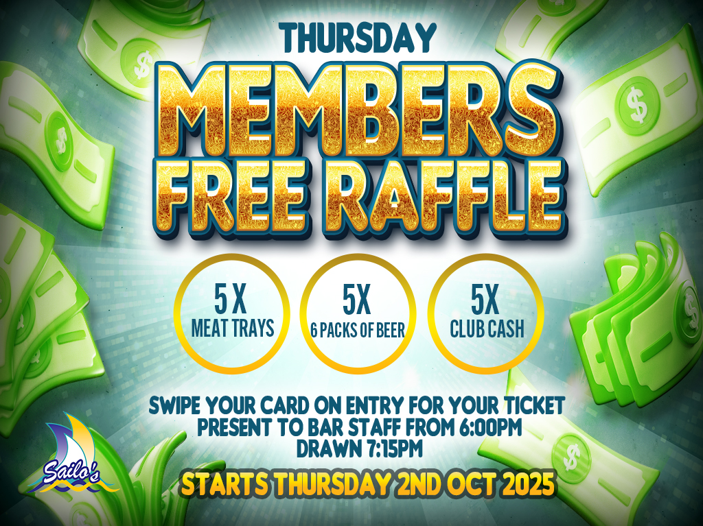 🍻 THURSDAY NIGHT MEMBERS RAFFLE –... - Taree Aquatic Club LTD | Facebook