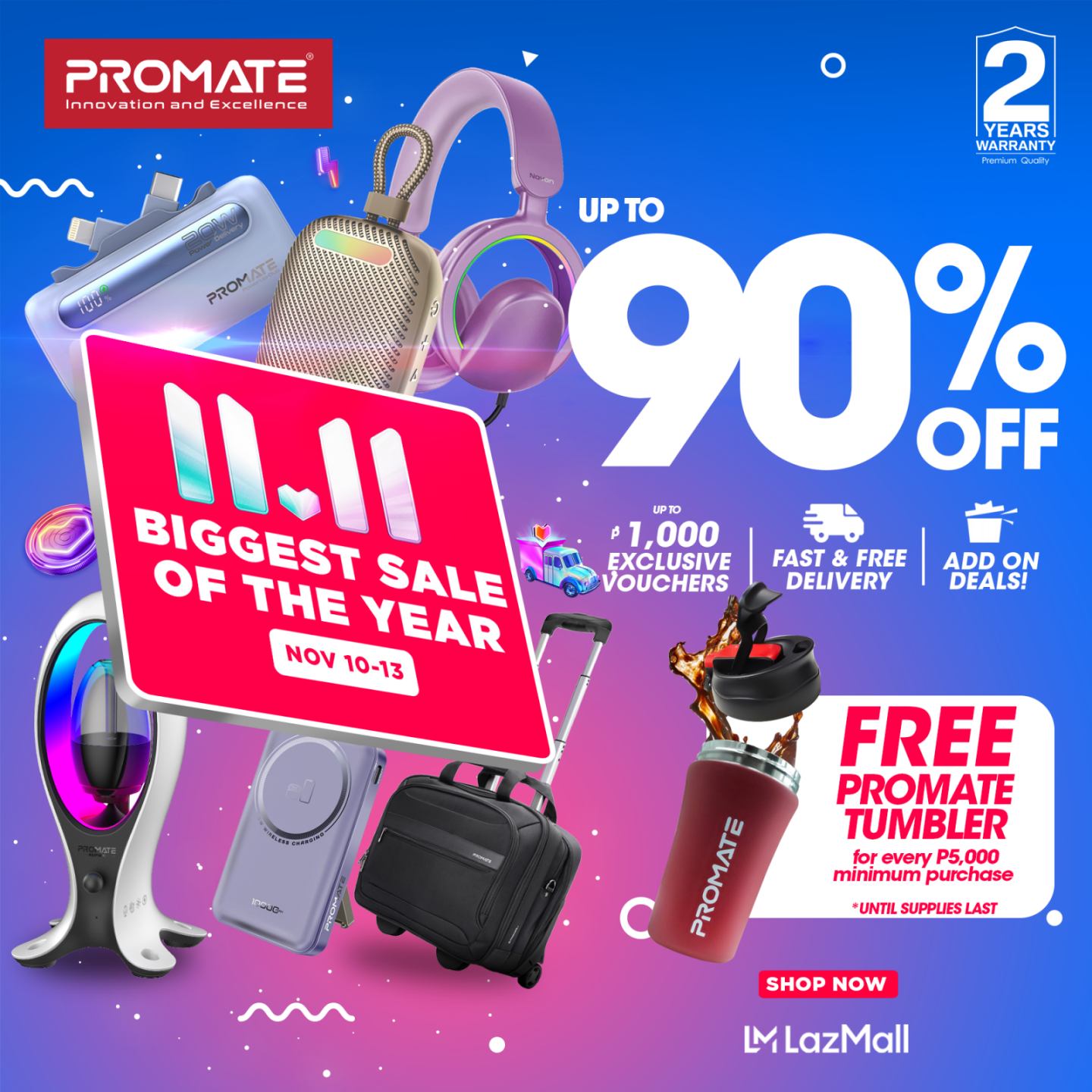 🎉 IT’S HERE! Lazada's 11.11 BIGGEST... - Promate Philippines | Facebook