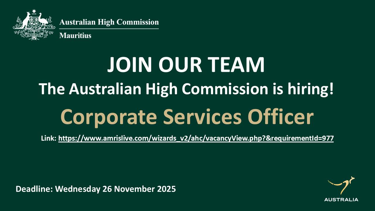 🇦🇺 Come and work... - Australian High Commission in Mauritius | Facebook