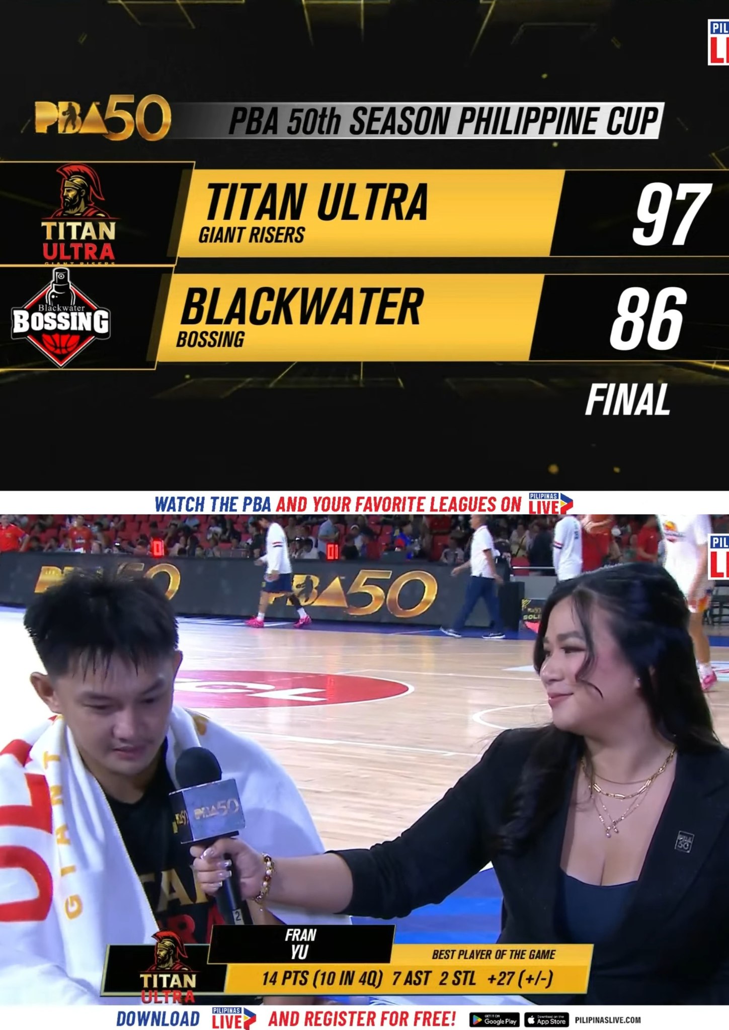 Sports - 2025 PBA PHILIPPINE CUP FINAL 86 - BLACKWATER Bossing 97 ...