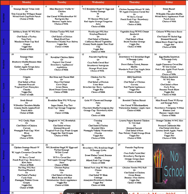 Turner - Take a look at the Breakfast & Lunch menus for March! We ...