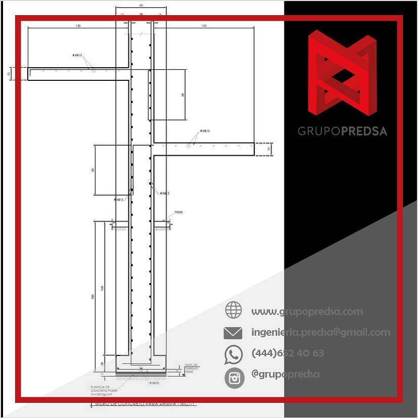 GRUPO PREDSA - Detalle estructural de muro. #estructura...