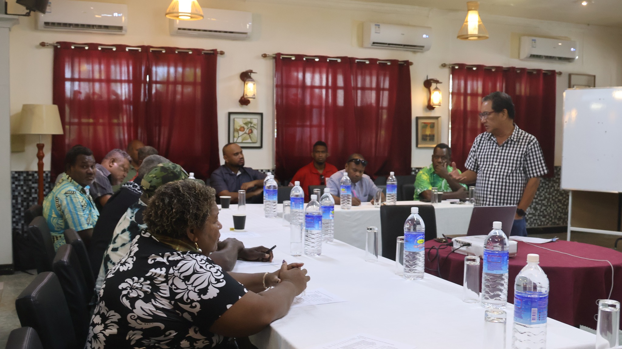 Honiara - CAUSE II Project Manager Mr. Cris Afable is presenting an ...