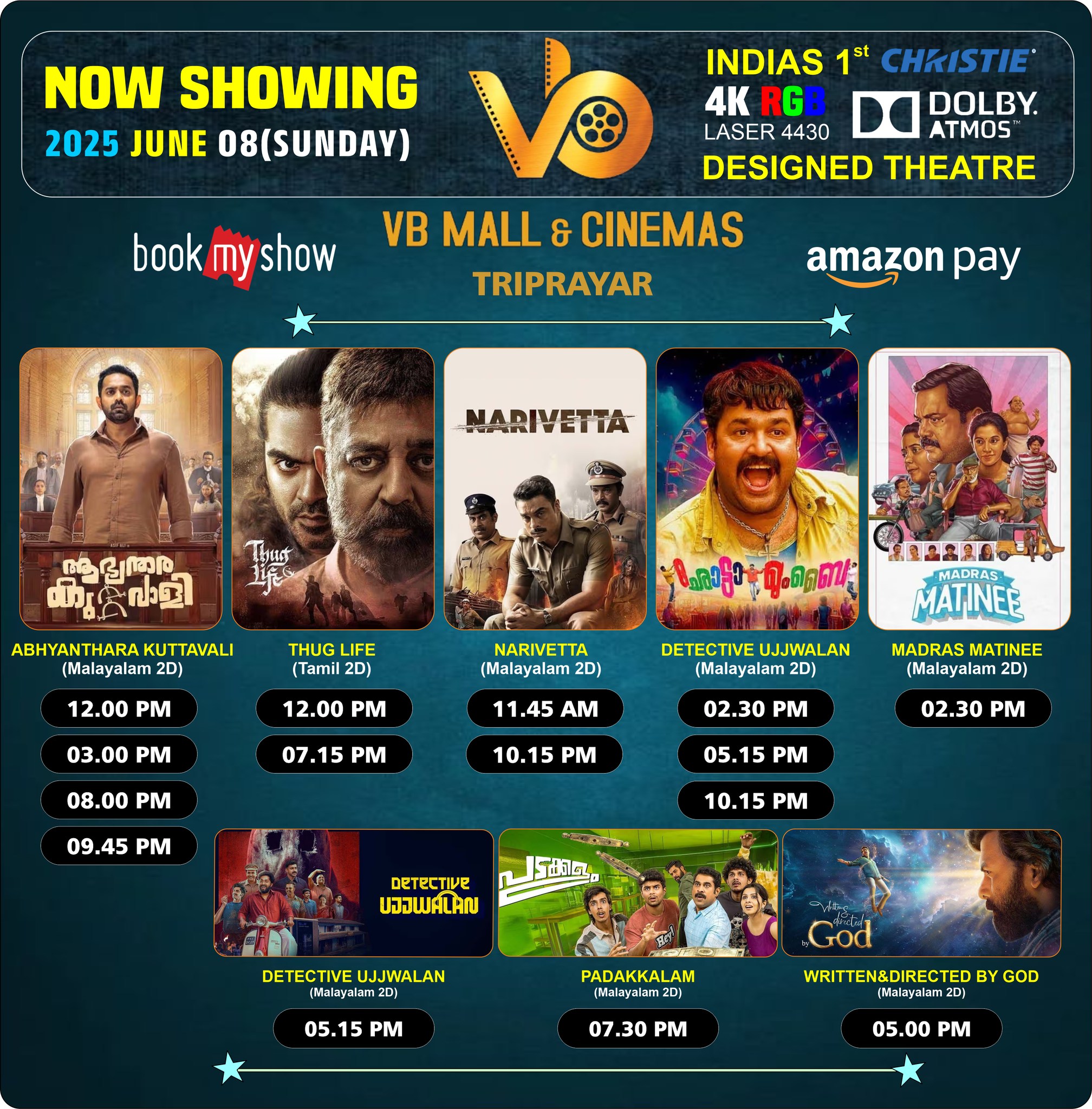 VB - SHEDULE DATE : 08.06.2025 Book Now : bit.ly/vbcinemas 🎥#NARIVETTA ...