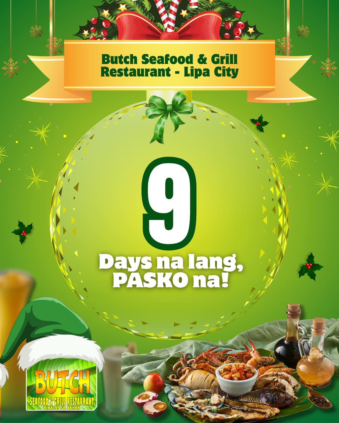 Butch - 🌟 9 𝗔𝗬𝗦 𝗡𝗔 𝗟𝗔𝗡𝗚, 𝗣𝗔𝗦𝗞𝗢 𝗡𝗔! 🌟 Dito sa Butch Seafood & Grill ...