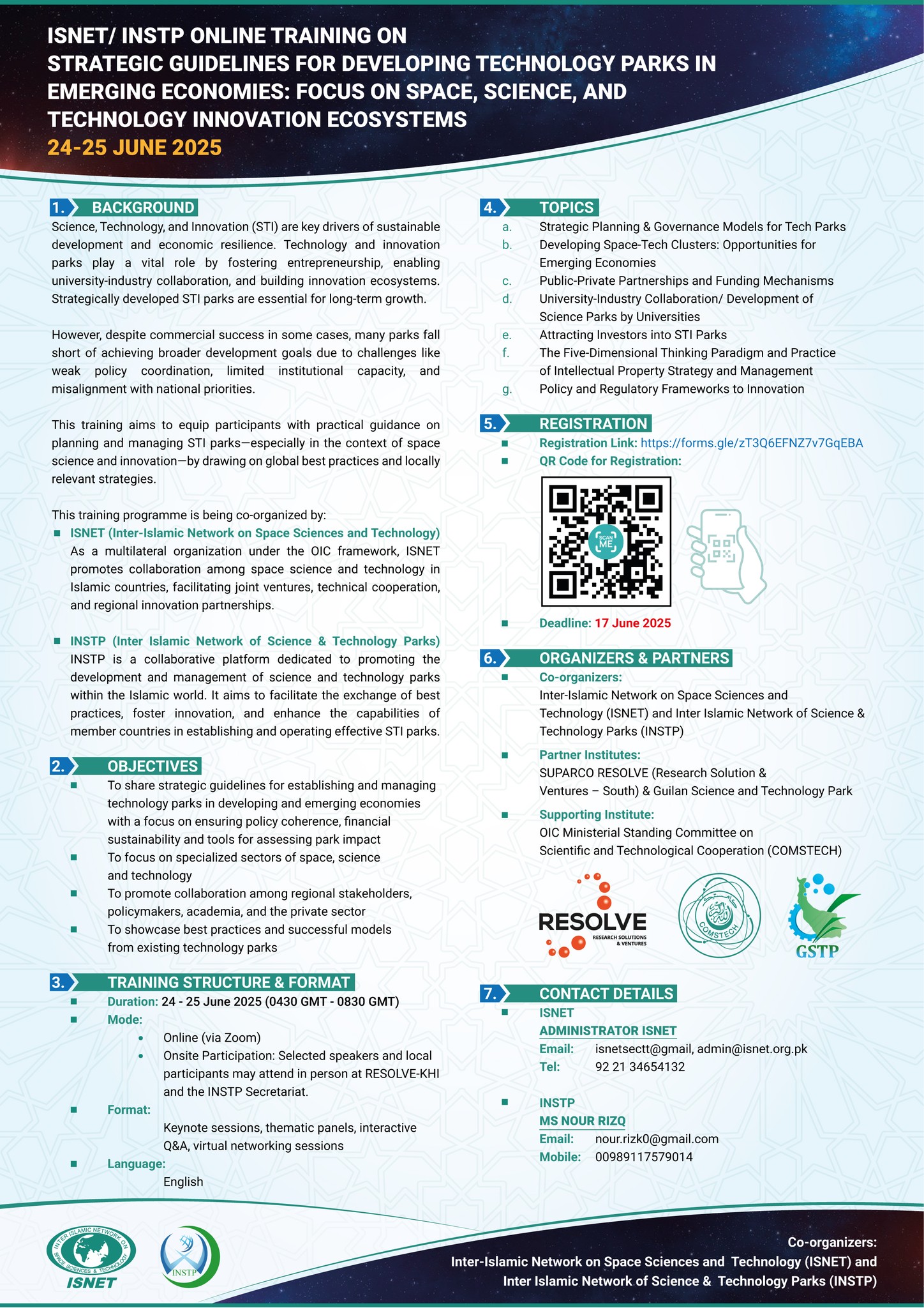 Inter Islamic Network on Space Sciences & Technology (ISNET) | Karachi