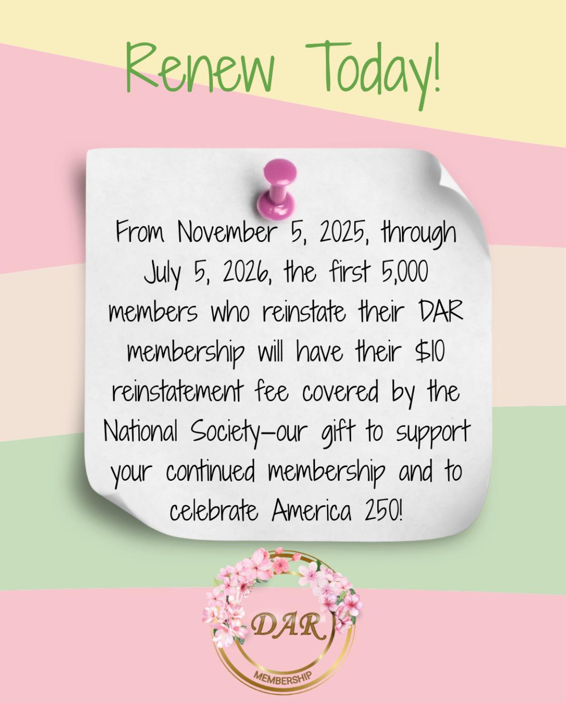 Are you an inactive DAR member? Did you join a chapter years ago, then ...