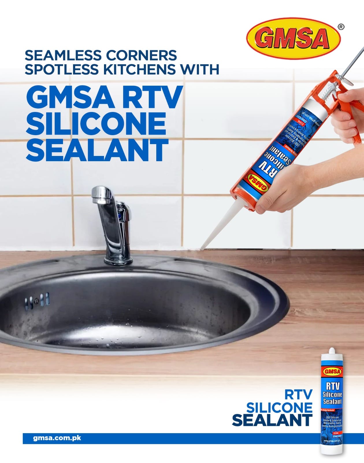 GMSA - Seamless Corners, Spotless Kitchens, GMSA RTV Silicone sealant # ...
