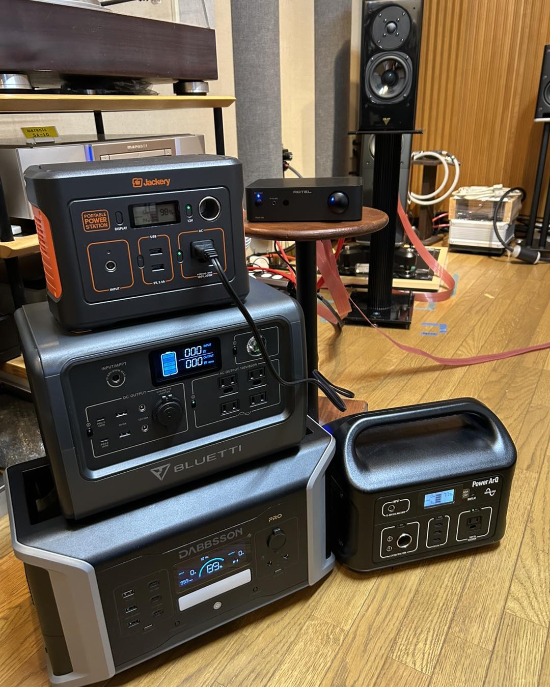 各社ポータブル電源による音質テスト。 違う目的でウチにある 