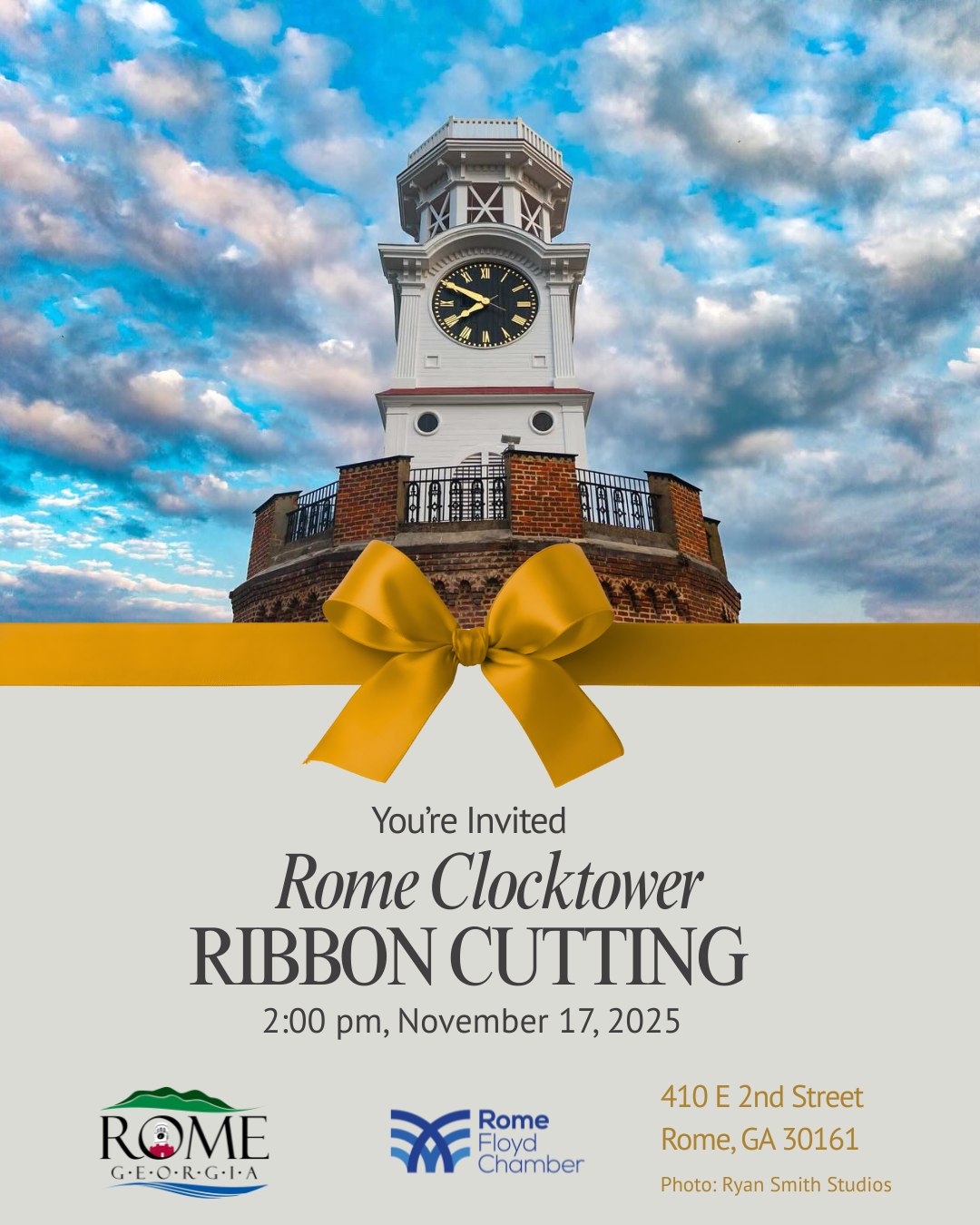 City - Join us for the Rome Clocktower Ribbon Cutting on Monday ...