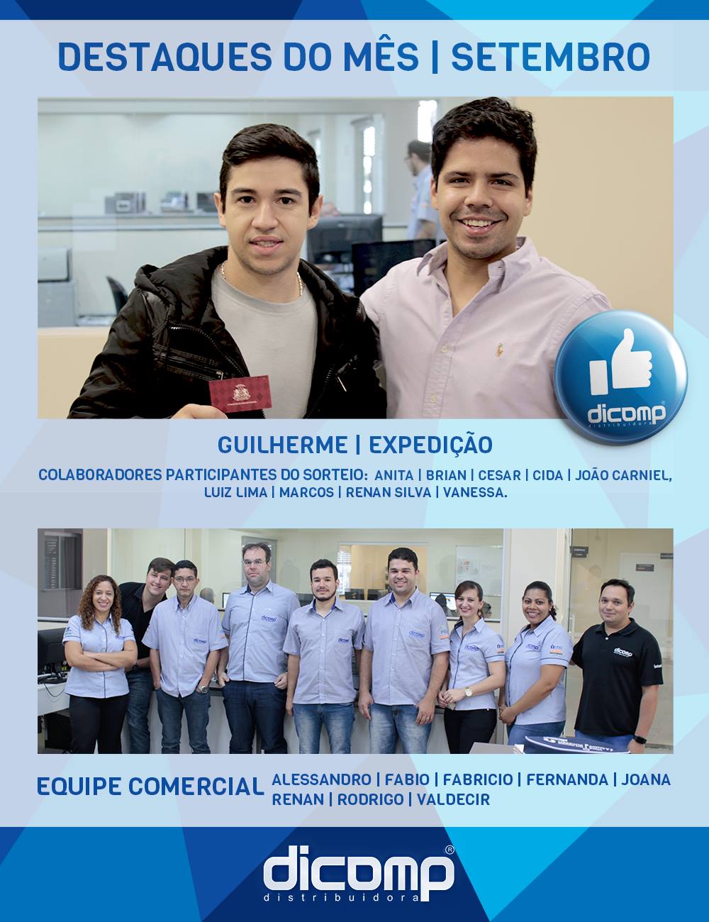 Dicomp - Quem quer saber os destaques do mês na Dicomp levanta a mão! 🙋 ...
