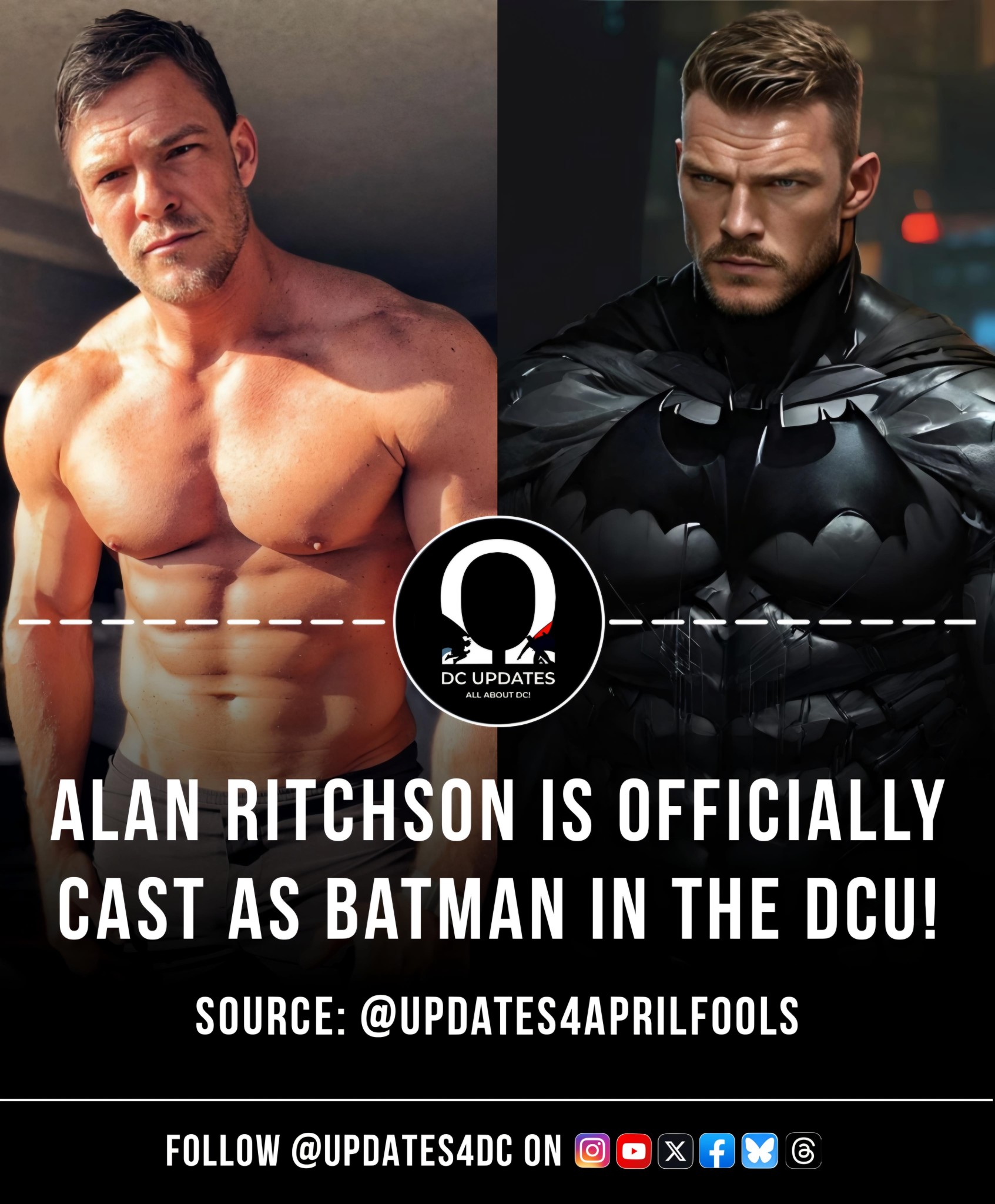All - BREAKING: Alan Ritchson is officially cast as Batman, in the DCU ...