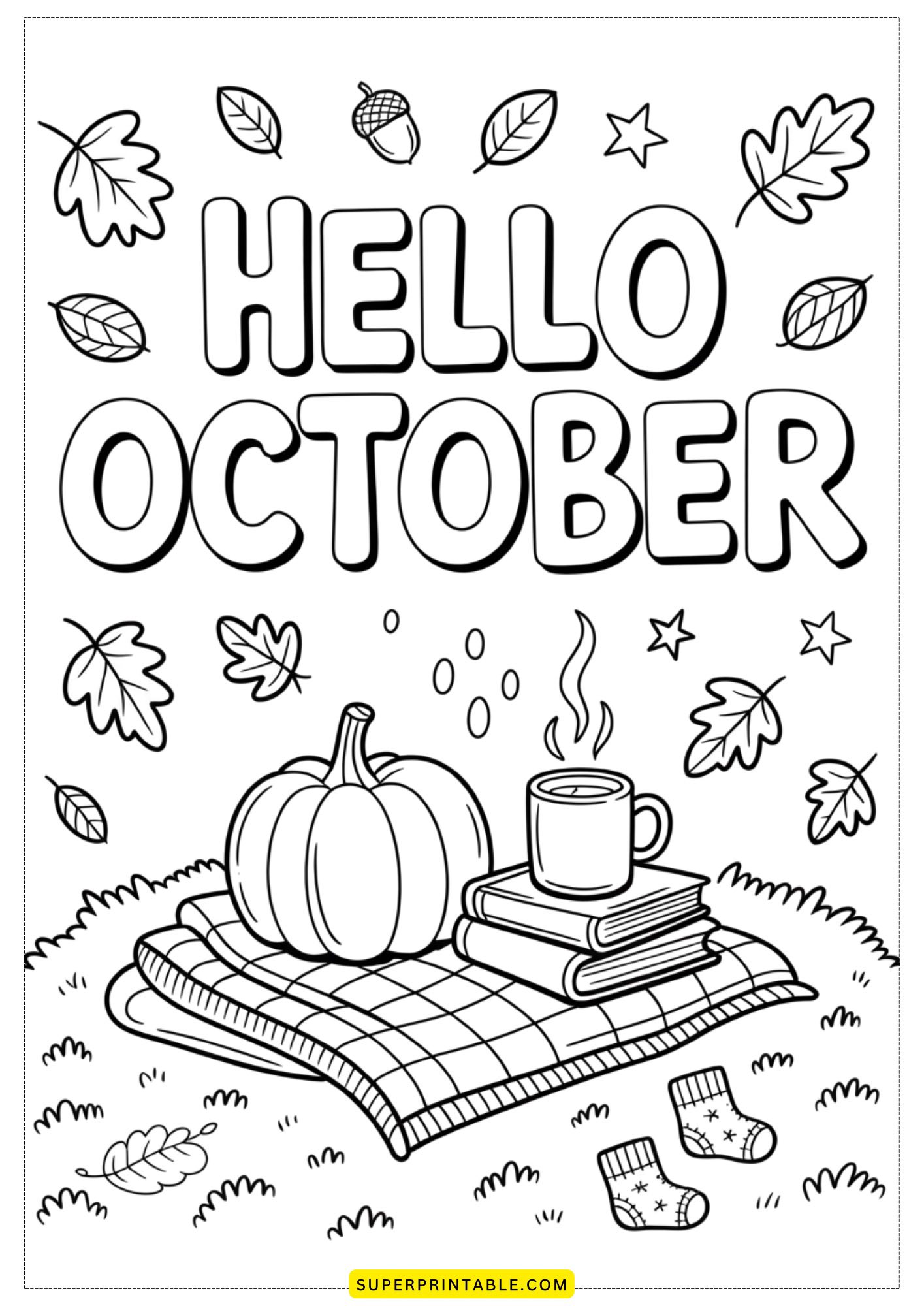 SuperPrintable - The Hello October Coloring Pack #october... | Facebook