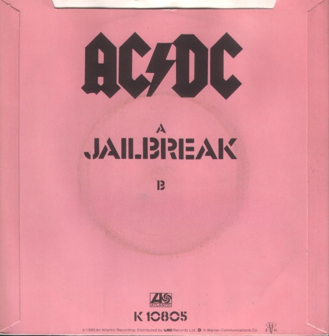 What was the original cover of AC/DC's '74 Jailbreak?