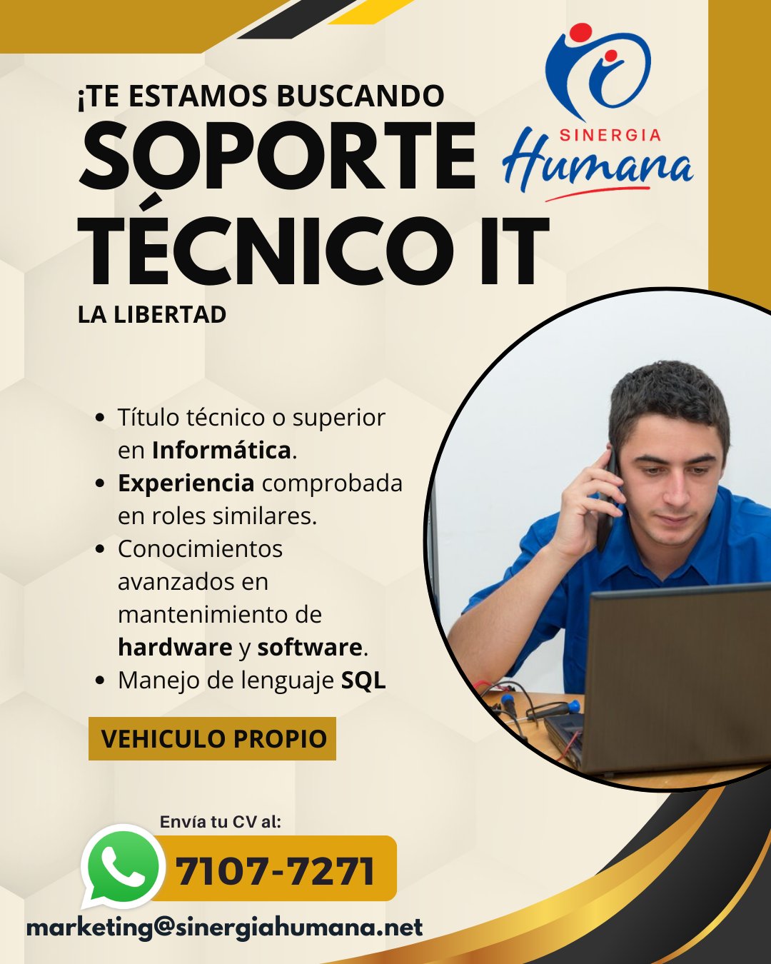 Sinergia Humana - ¿Tienes experiencia en mantenimiento de hardware y ...