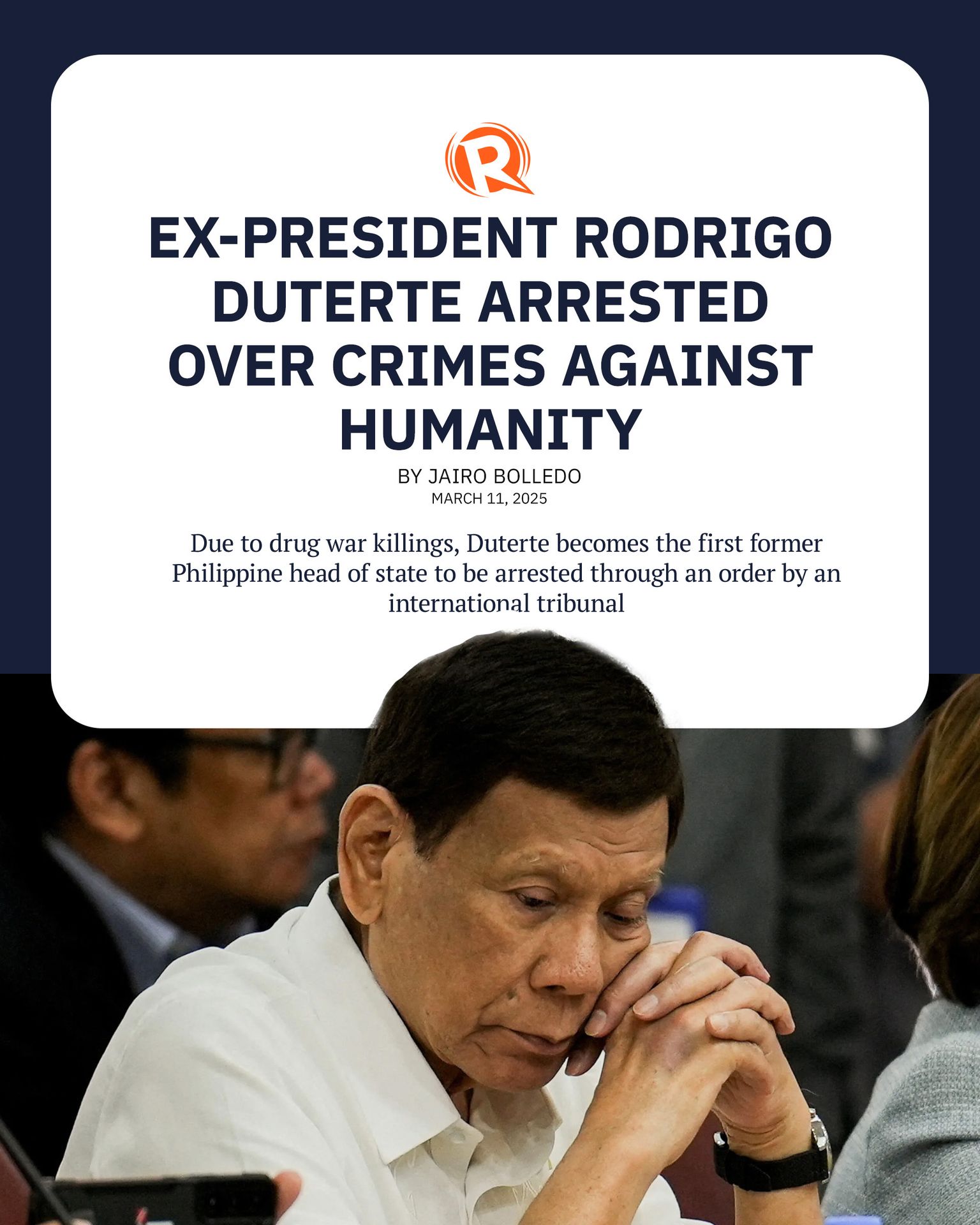 Rappler - ICYMI: Former president Rodrigo Duterte was...