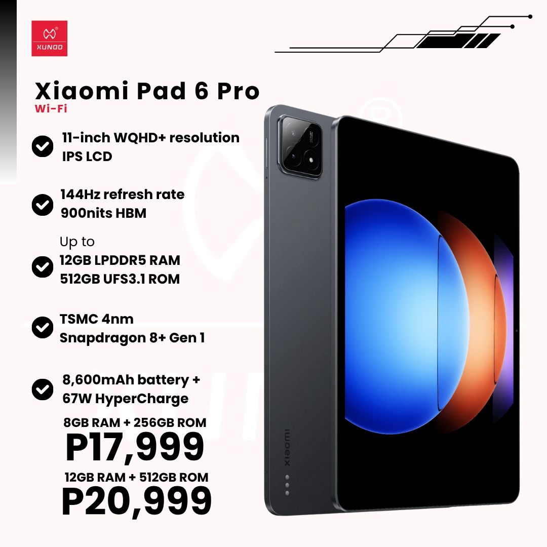 Xiaomi Pad 6 Pro 12/256GB 中国版 Xiaomi Pad 6 Pro (WiFi) CN LIMITED STOCK 12GB RAM/256GB ROM - P17