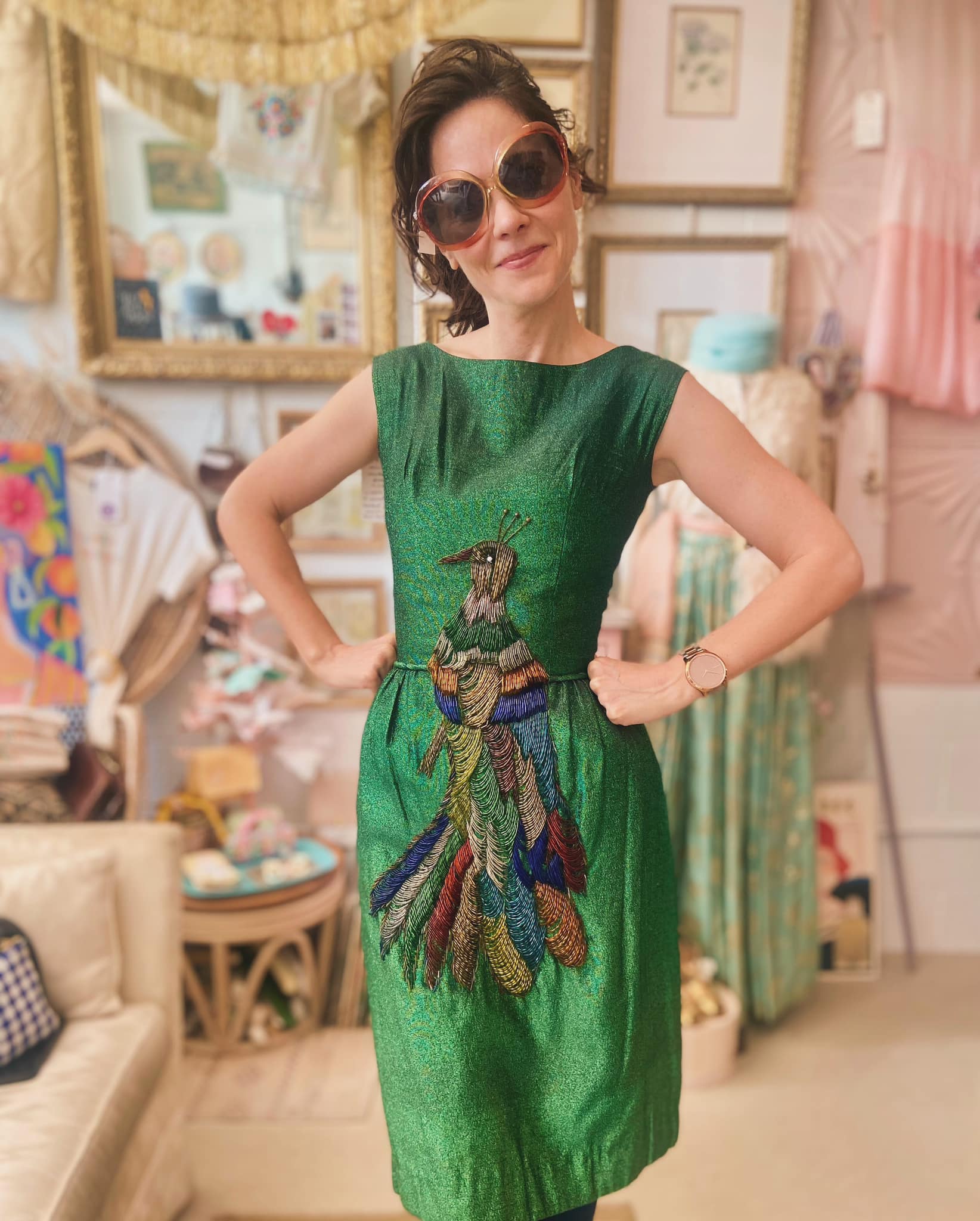 zooey deschanel green dress looked ethereal in this silver structured gown with leaf-like detailing that created a blooming, 3D effect teal floor length dress