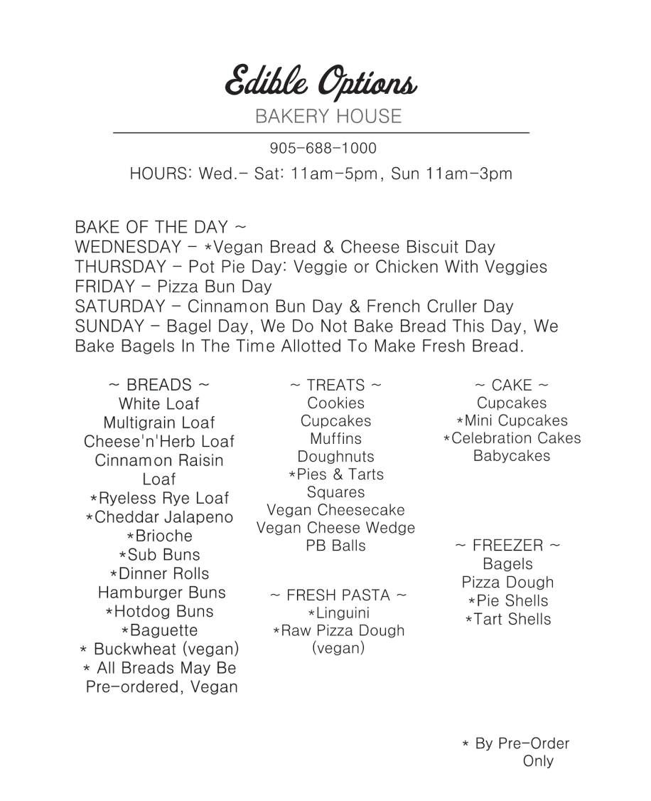 Edible Options - Updated MENU And Information | Facebook