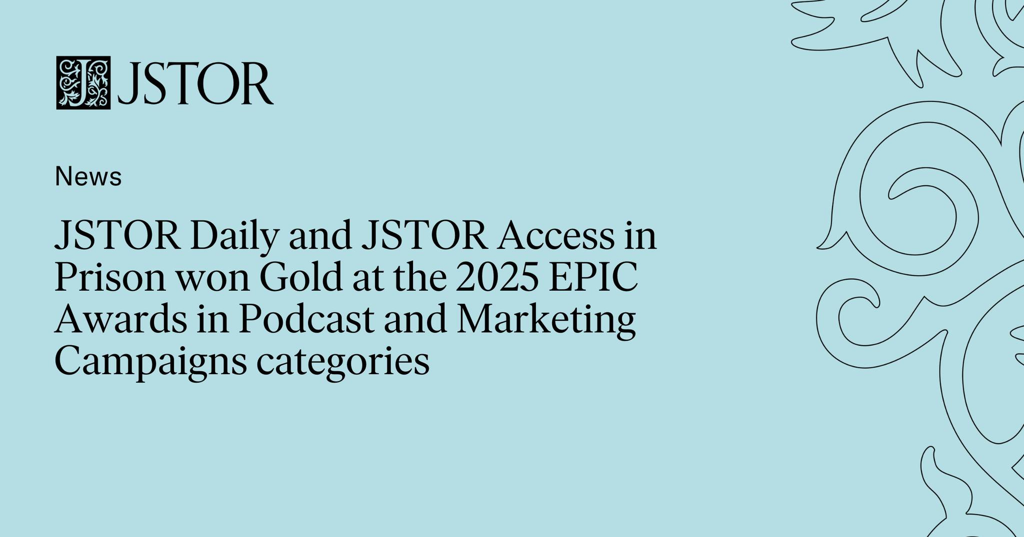 JSTOR - We’re excited to share that our JSTOR team has won... | Facebook