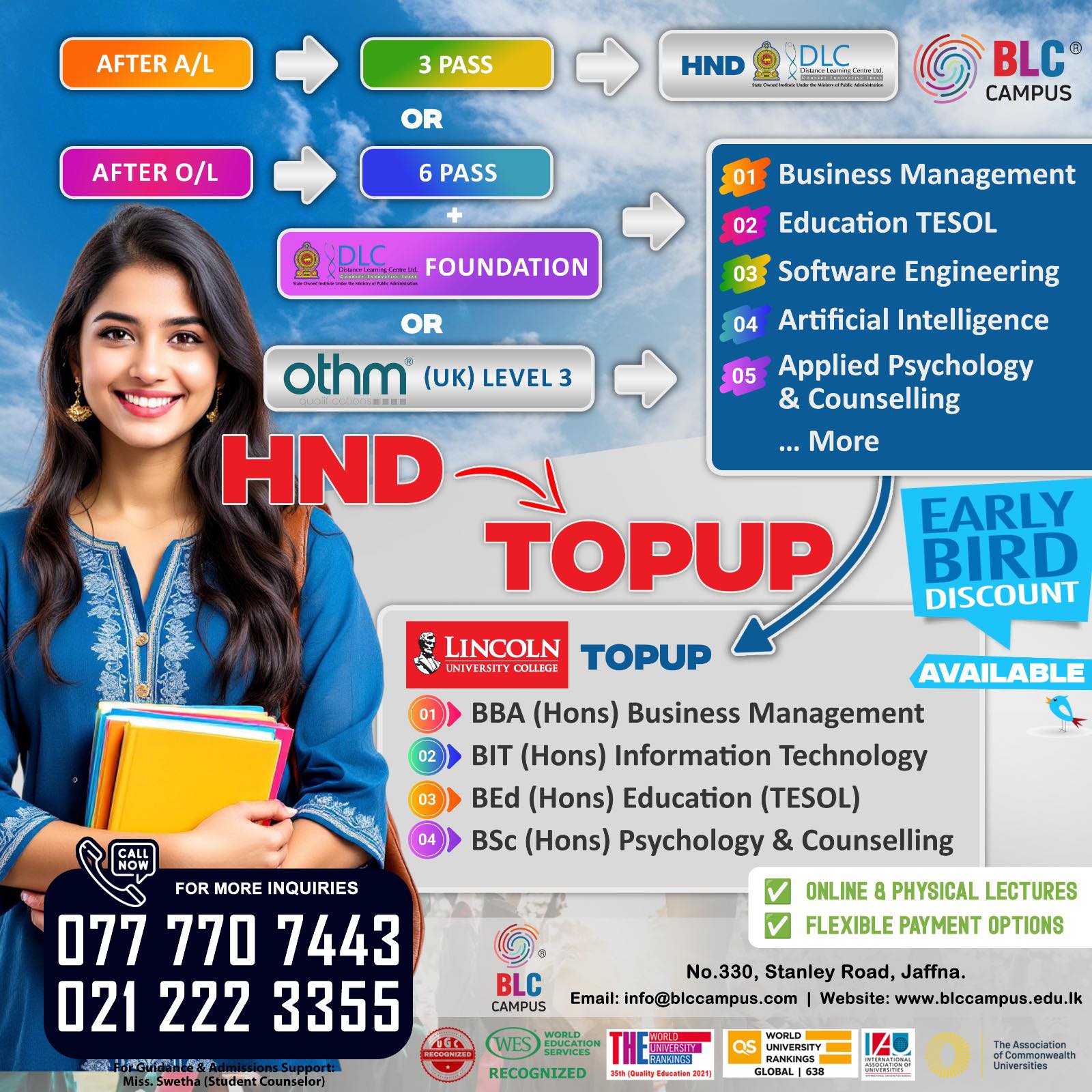 BLC - Start Your Higher Education Journey at BLC Campus! After A/L or O ...