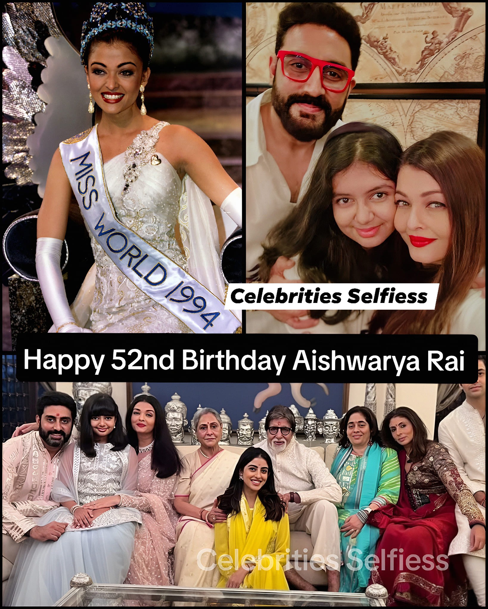 Celebrities - Happy 52nd Birthday Actress Aishwarya Rai Bachchan ️😍🤩 ...