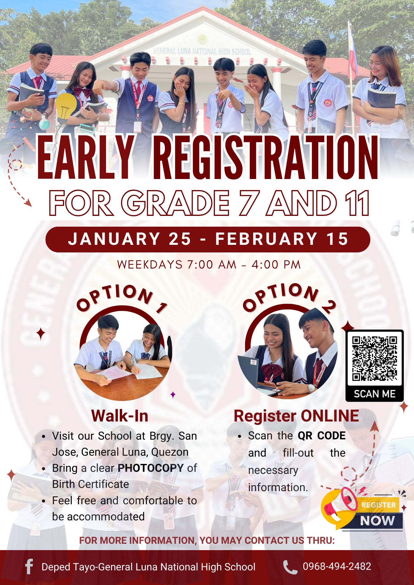DepEd - EARLY REGISTRATION for SY 2025-2026 IS ONGOING General Luna ...