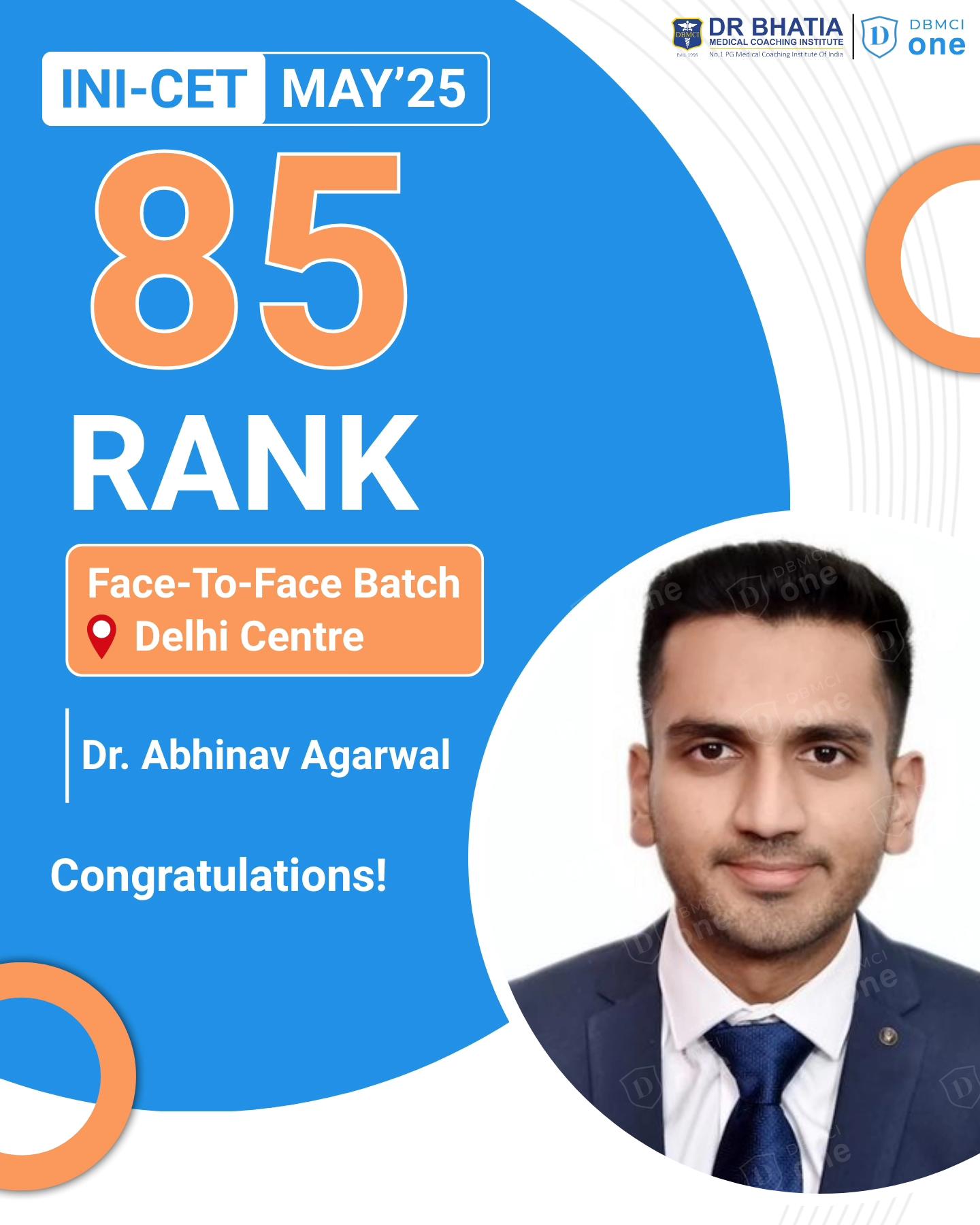DBMCI - Congratulations to Dr. Abhinav Agarwal for securing Rank 85 in ...