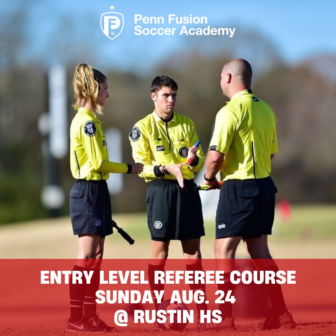 Penn - 🚨ENTRY LEVEL REFEREE COURSE🚨 Will be hosted by Penn Fusion on ...