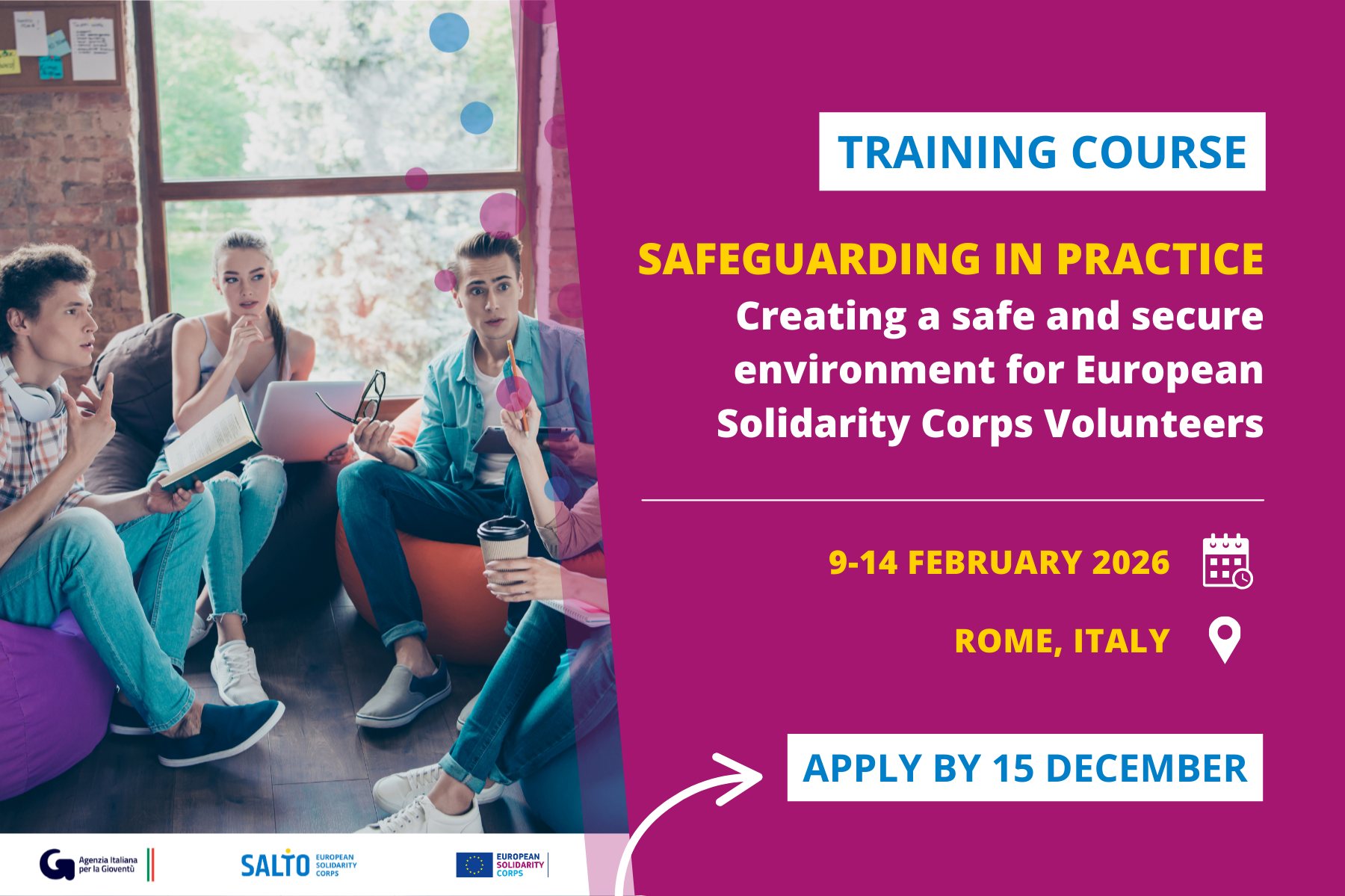 SALTO - 🌟 New Training Opportunity: Safeguarding in Practice! 🌟 📅 9-14 ...