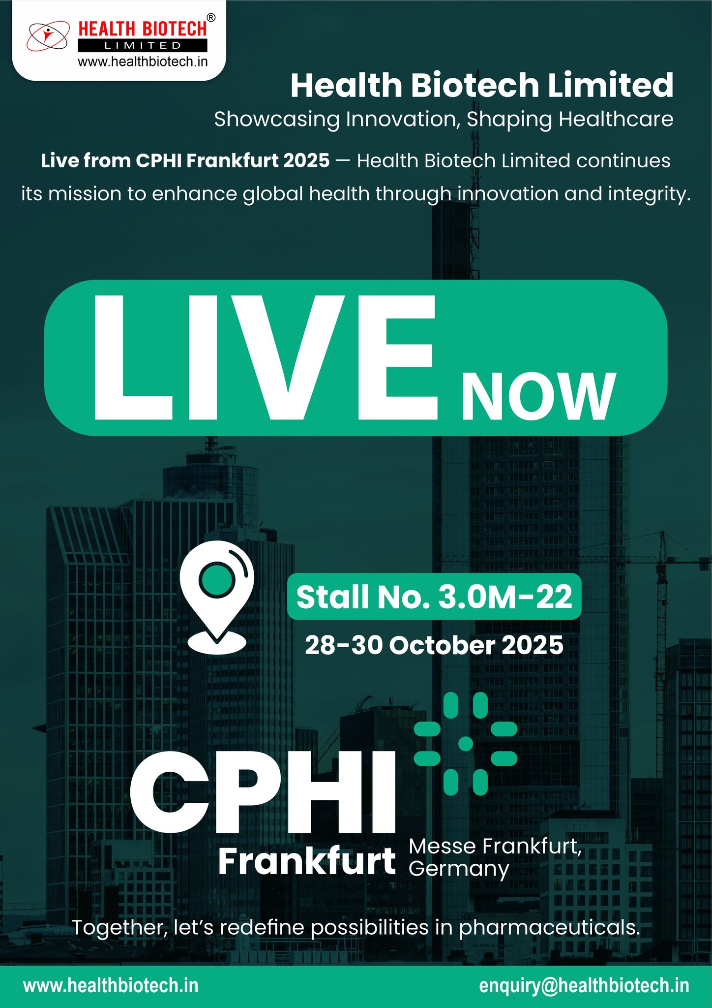 Health - 💚 Live from CPHI Frankfurt 2025 | Health Biotech Limited 💚 It ...