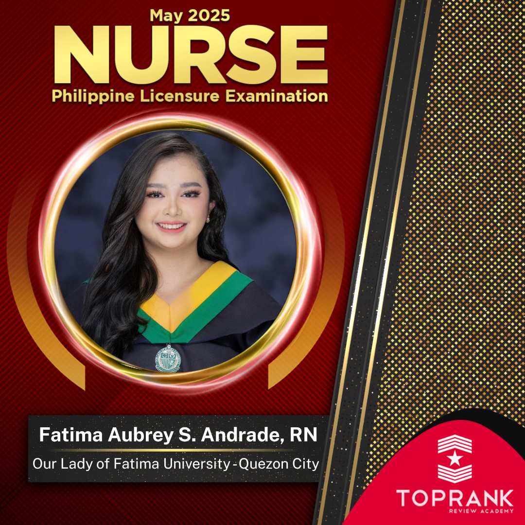 Top - Congratulations, Fatima Aubrey S. Andrade, RN from Our Lady of ...