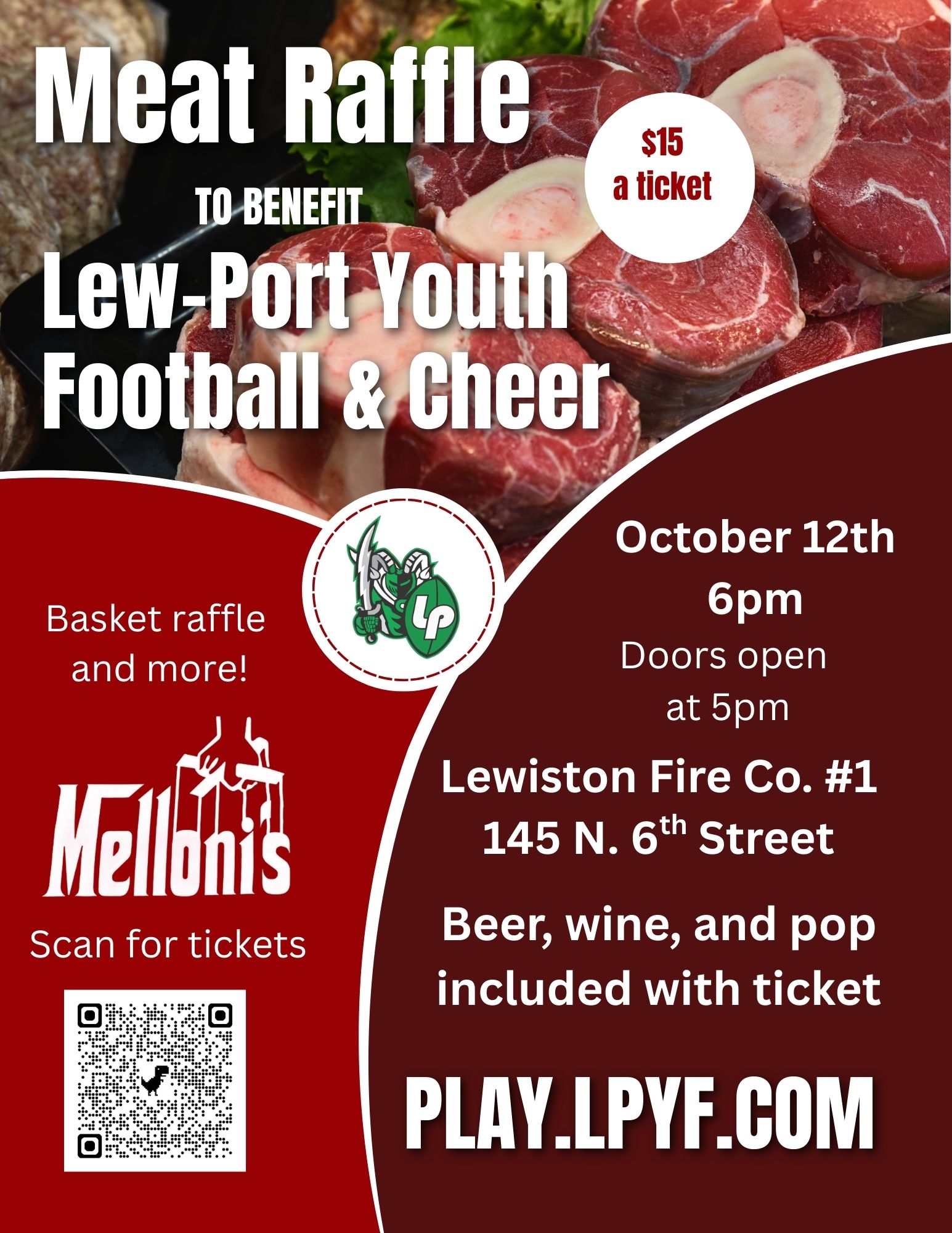 Lew-Port Youth Football and Cheer 2025 Meat Raffle