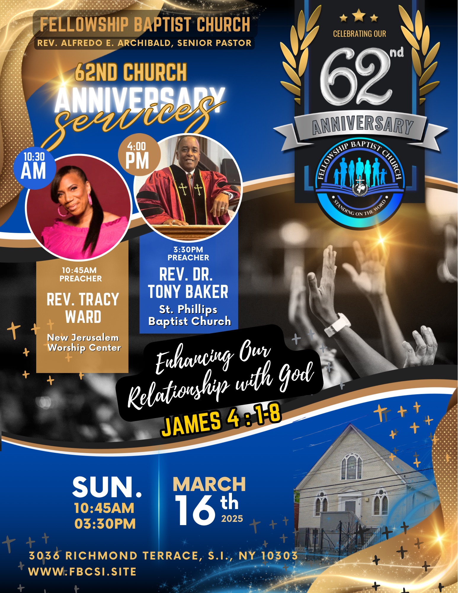 Fellowship Baptist Church's 62nd-Anniversary AM & PM Celebration Services