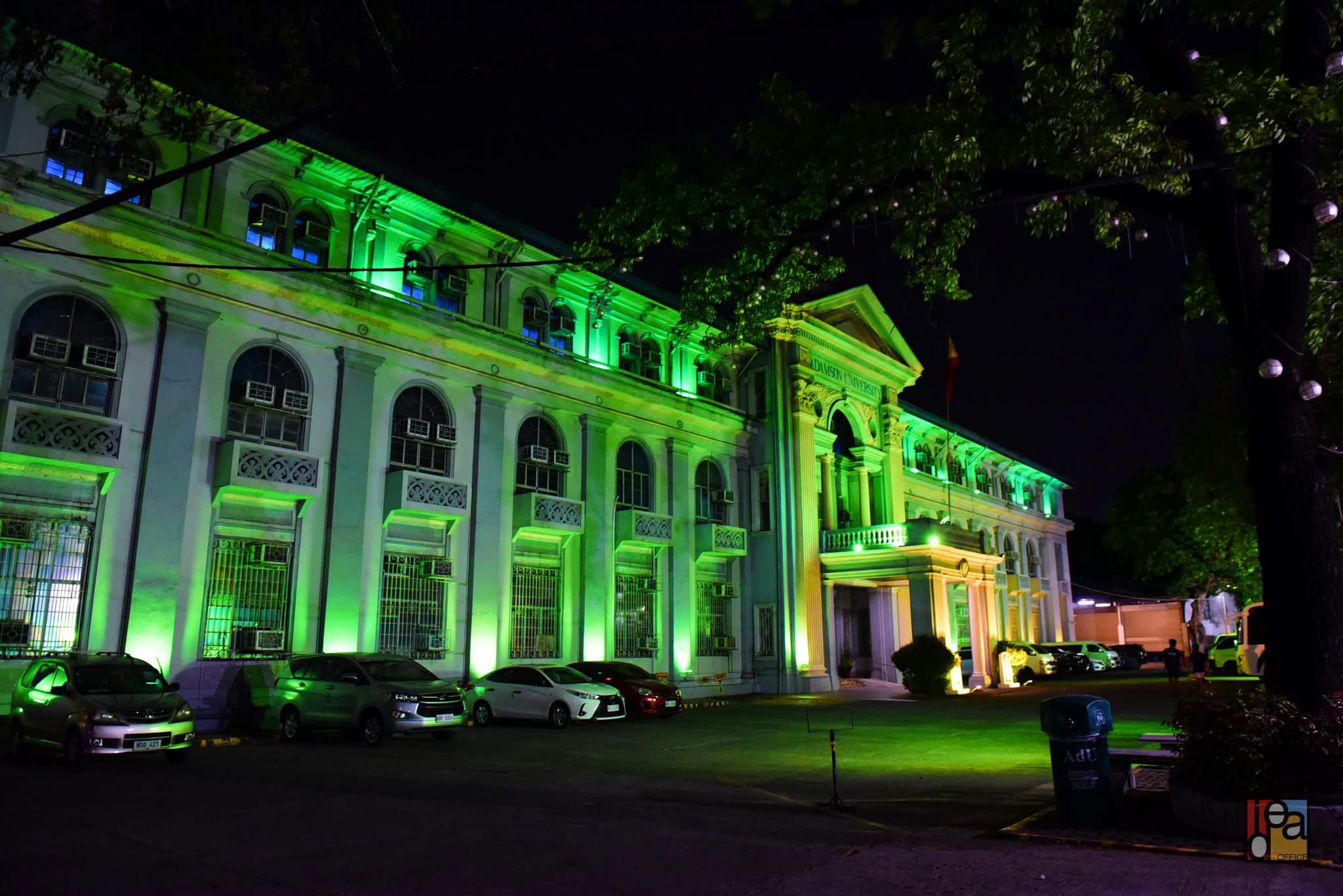 News5 - Pinailawan ng Adamson University ng kulay green... | Facebook